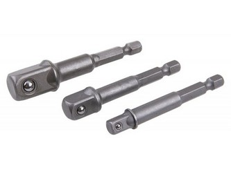 adaptér do vrtačky 1/4\", 3/8\", 1/2\" sada 3díl.