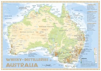 Whisky Distilleries Australia - Tasting Map 1: 2 000 0000 Whisky Distilleries Australia - Tasting Map 1: 2 000 0000