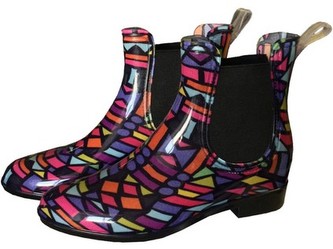 holínky PVC dámské nízké vel. 36 vzor MOZAIKA (pár)