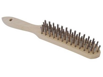 kartáč drátěný nerez, dřev.