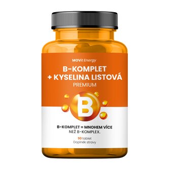 MOVit Energy B-Komplet + Kyselina listová PREMIUM 90 tablet