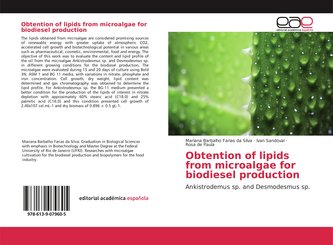 Obtention of lipids from microalgae for biodiesel production