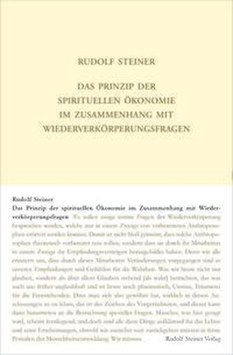 Das Prinzip der spirituellen Ökonomie im Zusammenhang mit Wiederverkörperungsfragen