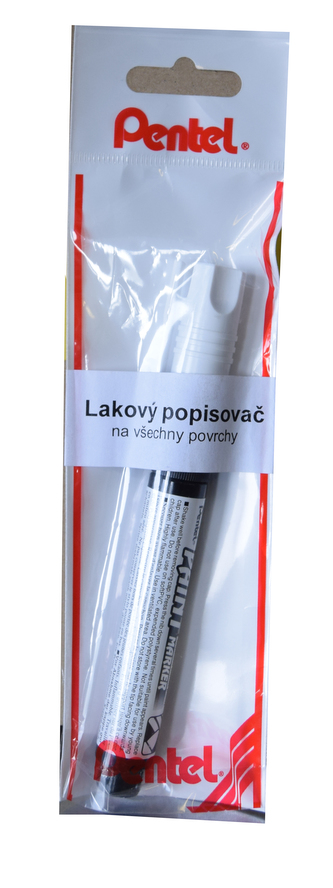 Popisovač "MMP20", bílá, 2 mm, kuželový hrot, PENTEL MMP20-WO
