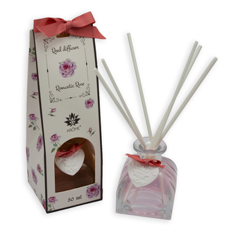 50 ml tyčinkový difuzér v dárkové krabičce, barevný parfém Romantic Rose