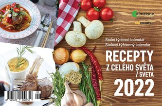 Kalendář 2022 - Recepty z celého světa, stolní týdenní, 214 x 140 mm