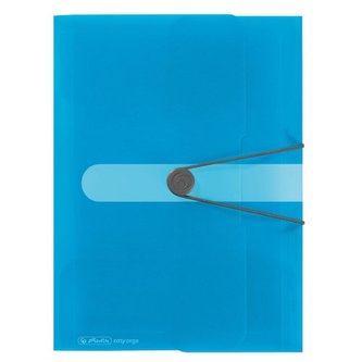 Herlitz - Desky s gumou A4, transparentní-modré