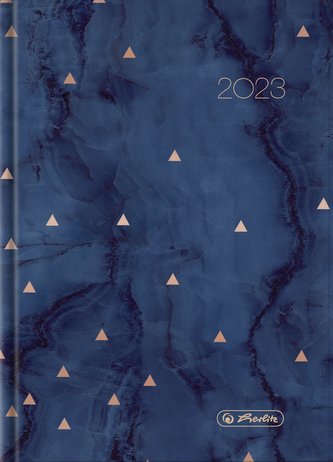 Herlitz - Diář A5 CZ&SK, týdenní bílý s puntíky / s pruhy 2023