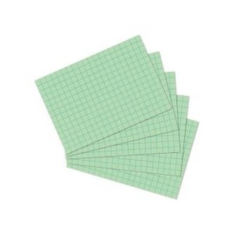 Herlitz - Karty do kartotéky, A7, zelené, čtvereček