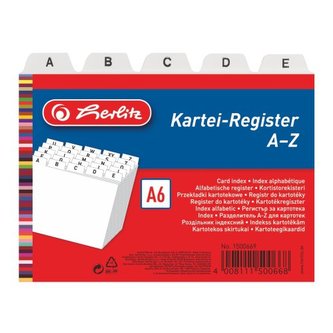 Herlitz - Registr do kartotéky A6 A-Z