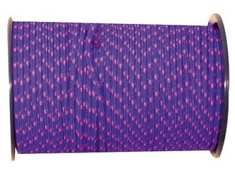 šňůra PES s duší 5mm barevná pletená (100m)