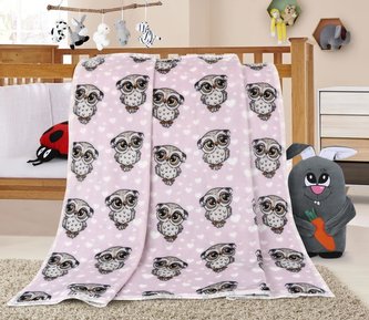 ELLA - sovička růžová - 100x150 cm