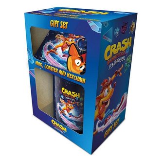 Dárkový set Crash Bandicoot / hrnek, podtácek, klíčenka