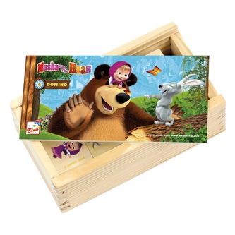 Bino Dřevěné domino Máša a medvěd