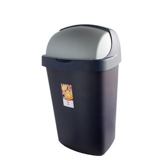 Odpadkový koš ROLL TOP 50L modrostříbrný