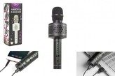 Mikrofon Karaoke Bluetooth černý na baterie s USB kabelem v krabici 10x28x8,5cm