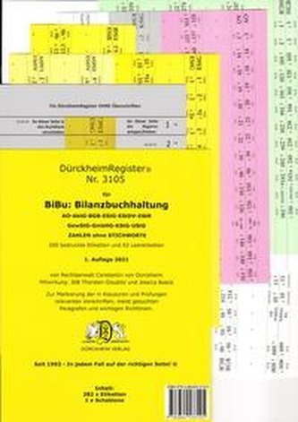 DürckheimRegister® BiBu-BILANZSTEUERRECHT Register für deine AO-AktG-BGB-EStG-EStR-KStG-UStG-GmbHG-HGB-UmwG nur Zahlen und §§ (2