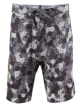 Moholm- pánské běžecké kraťasy - černé / AOP - S