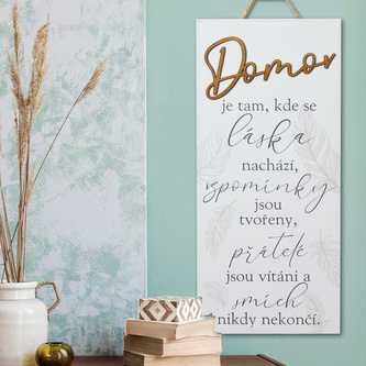 XXL cedule s pírky - \"Domov\"