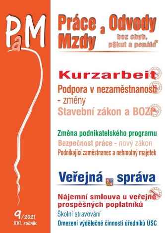 PaM 9/2021 – Kurzarbeit – nová právní úprava příspěvku při částečné práci