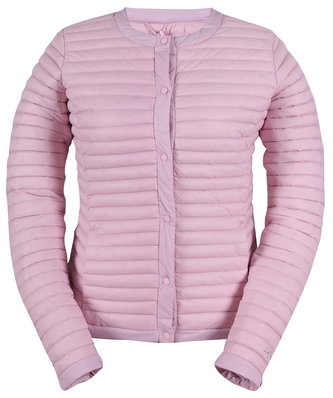 BACKE - dámský péřový kabátek (bez kapuce) - růžový - 34