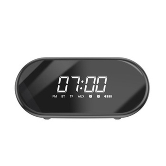 Mini reproduktor BlueTooth Baseus Encok E09 s digitálnímí hodinami, barva černá