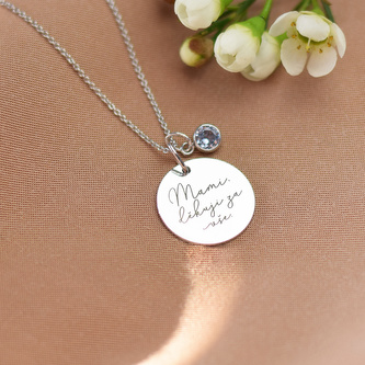Náhrdelník - Mami, děkuji za vše (stříbro Ag 925)