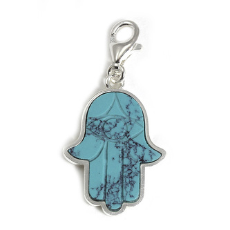 Přívěsek \"Ruka Fatimy\" Thomas Sabo, 1558-404-17, Charm Club, 925 Sterling silver, simulated turquoise Přívěsek \"Ruka Fatimy\" Thomas Sabo, 1558-404-17, Charm Club, 925 Sterling silver, simulated turquoise