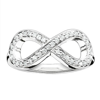 Prsten \"Nekonečno\" Thomas Sabo, TR2014-051-14-56, Sterling Silver, 925 Sterling silver, zirconia white