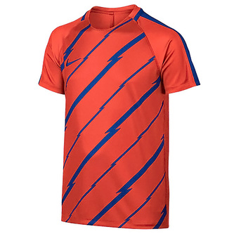 Y NK DRY SQD TOP SS GX, 10 | FOOTBALL/SOCCER | YOUTH UNISEX | SHORT SLEEVE TOP | MAX ORANGE/PARAMOUNT BLUE/PARA | XL