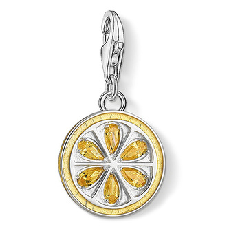 Přívěsek \"Citrón\" Thomas Sabo, 1835-041-4, Charm Club, 925 Sterling silver, cold enamel gold, zirconia gold