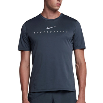 M NK FLSH MLR TOP SS SNL GX, 10 | RUNNING | MENS | SHORT SLEEVE TOP | THUNDER BLUE | L