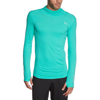 PR_Cross_Hooded L S Tee, pool green | XL