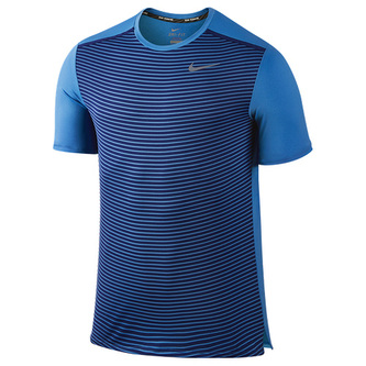NIKE DRI-FIT RACING PR SS, 10 | RUNNING | MENS | SHORT SLEEVE TOP | LT PHOTO BLUE/REFLECTIVE SILV | M