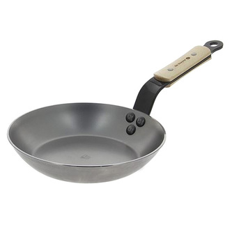 Ocelová pánev de Buyer, 5710.20, Mineral B BOIS, ocel, dřevěná rukojeť, 20 cm