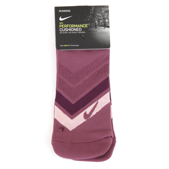 U NK PERF CUSH NS-RN, 10 | RUNNING | ADULT UNISEX | NO SHOW SOCK | VINTAGE WINE/BLEACHED CORAL/VI | S