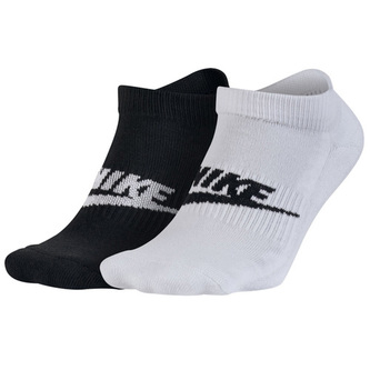 NSW MENS-2PPK GFX Q, 30 | NIKE SPORTSWEAR | MEN | ONE QUARTER SOCK | BK/(WH)/WH/(BK) | S