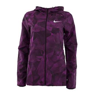 W NK ESSNTL JKT HD PR, 10 | RUNNING | WOMENS | HOODED JACKET | BOLD BERRY/PORT WINE | M