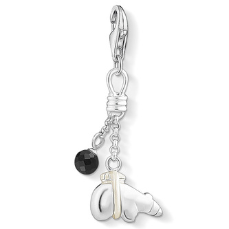 Přívěsek \"Lední medvěd\" Thomas Sabo, 1332-168-11, Charm Club, 925 Sterling silver, cold enamel black, onyx