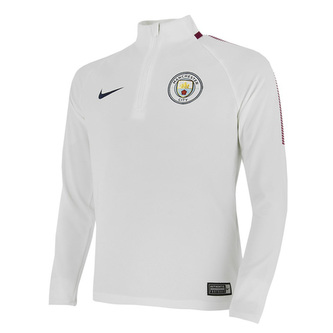 MCFC Y NK DRY SQD DRIL TOP, 10 | FOOTBALL/SOCCER | YOUTH UNISEX | LONG SLEEVE TOP | WHITE/TRUE BERRY/MIDNIGHT NAVY | M