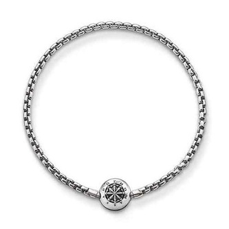 Náramek na korálky Thomas Sabo, KA0002-001-12-L19, Karma Beads, 925 Sterling silver, blackened Náramek na korálky Thomas Sabo, KA0002-001-12-L19, Karma Beads, 925 Sterling silver, blackened