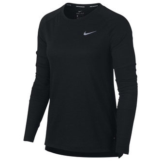 W NK BRTHE TAILWIND TOP LS, 10 | RUNNING | WOMENS | SHORT SLEEVE TOP | BLACK | L