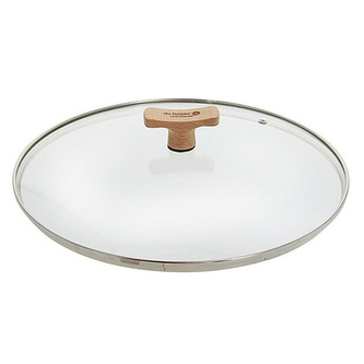 4111.24 Skleněná poklice o24,dřev. úchyt, BVZ skladové číslo: 9205016