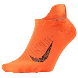 U NK ELT LTWT NS, 30 | RUNNING | ADULT  UNISEX | NO SHOW SOCK | TOTAL ORANGE/BLACK/(BLACK) | 12-