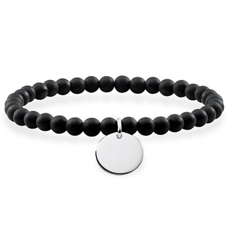 Náramek \"Obsidián\" Thomas Sabo, LBA0114-023-11-L15,5, Love Bridge, 925 Sterling silver, obsidian