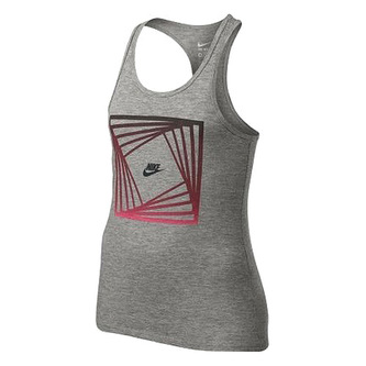 NIKE BLOCK TD TANK YTH, 10 | YOUNG ATHLETES | GIRLS | TANK TOP/SINGLET | DK GREY HEATHER | M