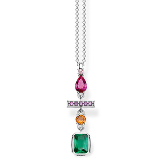 Náhrdelník \"Barevná kombinace tvarů\" Thomas Sabo, KE1892-342-7-L45v, Sterling Silver, 925 Sterling silver, blackened, synthetic corundum, glass-ceramic stone, zirconia Náhrdelník \"Barevná kombinace tvarů\" Thomas Sabo, KE1892-342-7-L45v, Sterling Silver, 925 Sterling silver, blackened, synthetic corundum, glass-ceramic stone, zirconia