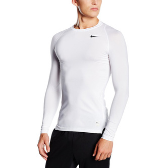 COOL COMP LS, 10 | MEN TRAINING | MENS | LONG SLEEVE TOP | WHITE/MATTE SILVER/BLACK | 2XL