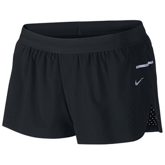 RACE WOVEN SHORT, 10 | RUNNING | WOMENS | SHORT | BLACK/BLACK/REFLECTIVE SILV | L