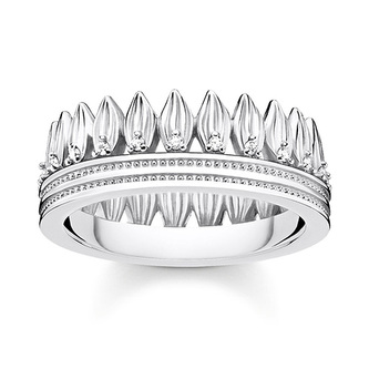 Prsten \"Listy koruna\" Thomas Sabo, TR2282-051-14-54, Sterling Silver, 925 Sterling silver, zirconia white Prsten \"Listy koruna\" Thomas Sabo, TR2282-051-14-54, Sterling Silver, 925 Sterling silver, zirconia white